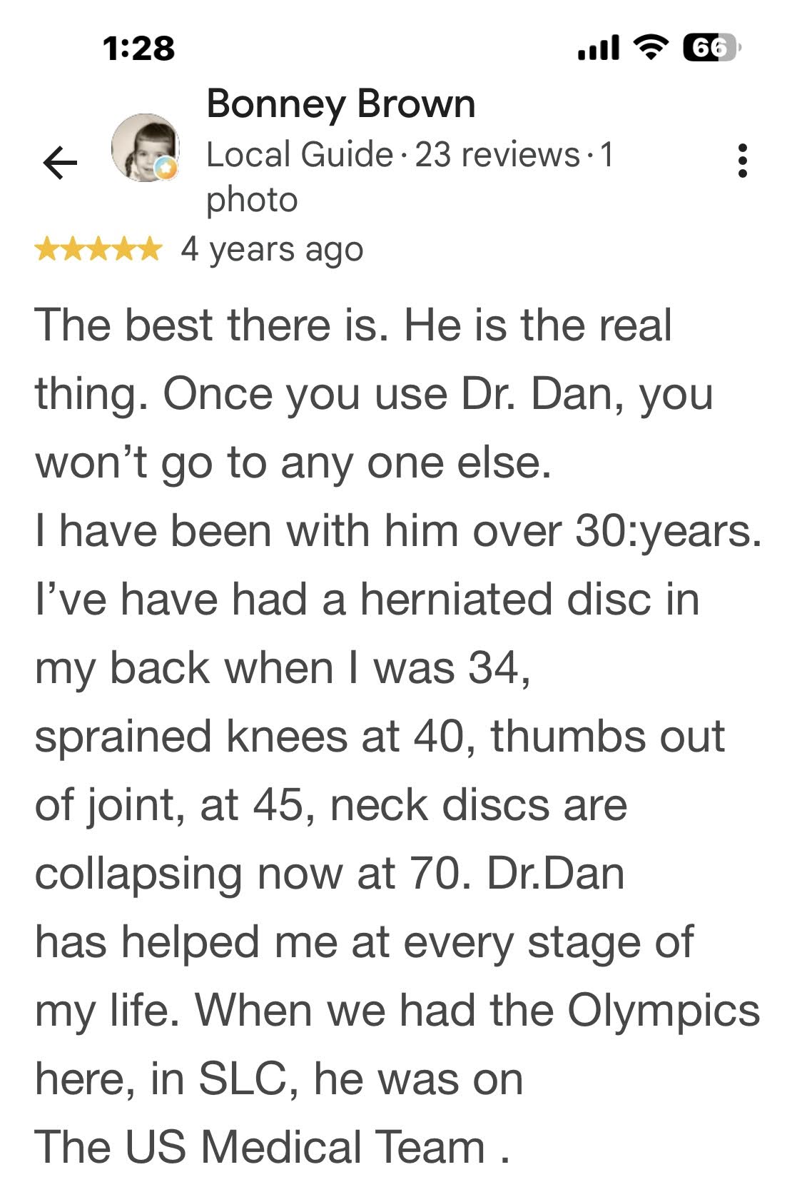 Five-star Google review from Bonney Brown