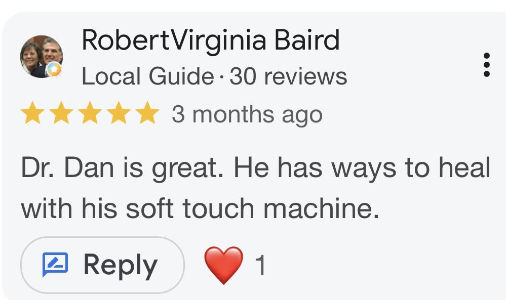 Five-star Google review from Robert and Virginia Baird